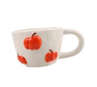 PEPLAYTAL Creative Pumpkin Cup Coffee Mug Cups Coffee Spooky Mugs Home Ceramic Decorative Water Funny Autumn Pumpkin Ceramic Decorative Milk White