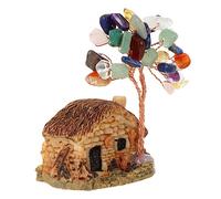 PEPLAYTAL Crystal Fortune Tree Ornament Feng Shui Home Decoration Crystal Money Tree for Office Living Luck and Wealth Interior Ornament Gift