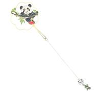 PEPLAYTAL Decorative Metal Panda Bookmark with Hanging Pendant Cartoon Animal Page Marker for Reading Compact Lightweight Design for Women Students Office and Giving