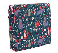 PEPLAYTAL Dining Chair Cushion for Heightening Pad for Boy Girl and Students Easy to Clean Dark Green Booster Seat with Adjustable Straps for Home and Restaurants