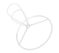 PEPLAYTAL DIY Chandelier Lampshade Frame White Metal Wire Ring for Ceiling Light Fixtures Protective and Stable Lamp Shade Harp Compatible with Bulb Guard for Home and Cafe Lighting