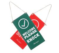 PEPLAYTAL Double Sided Hanging Door Sign for Office and Business Do Not Disturb Privacy and Welcome Please Knock Reversible Open Closed Plaque for Therapy Clinic Meeting Sessions Dorm and