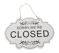 PEPLAYTAL Double-sided Wooden Door Hanging Sign Reversible Open Closed Store Sign for Shop and Home Entrance Decor Easy Installation Texture Visible Both Sides
