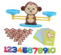 PEPLAYTAL Educational Balance Scale Math with Monkey Design for Interactive Arithmetic Learning for Boys and Enhances Fine Motor Skills and Memory Stable Material for Classroom and Home Use