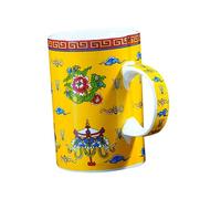PEPLAYTAL Elegant Retro Bone Teacup for Home Use High Temperature Fired Ceramic Teaware Classic Chinese Style for Hot and Cold Drinks Portable and Stylish Household Tea Cup