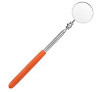 PEPLAYTAL Flexible Auto Swivel Inspection Mirror Round Vehicle Mirror with Extendable Orange Stick for Underbody and Reach Area Checks Lightweight Portable Tool for Car Repair and