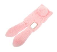 PEPLAYTAL Fluffy Plush Bunny Phone Cover for G Stylus Soft Tpu Base with Rabbit Protective Case with Precise Cutouts Scratch Resistant Comfortable Grip Compatible and Easy to Install Pink