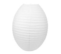 PEPLAYTAL Folding Oval Paper Lantern Lampshade Compact Japanese Chinese Origami Style Decorative Lamp Cover for Birthday Wedding Christmas Party Home Decor White