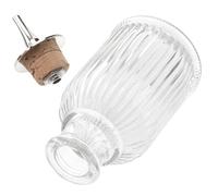 PEPLAYTAL Glass Bitters Bottle with Oak Stopper Sealing Cocktail Mixing Bottle for Party Bar Use Absinthe and Bitter Essence Container with Delicate Round Design