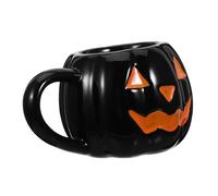 PEPLAYTAL Halloween Ceramic Pumpkin Mug Cute Cartoon Ghost Coffee Cup with User Friendly Handle Heat Retention Microwave Safe for Birthday Tabletop Drinkware Decorations