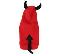 PEPLAYTAL Halloween Devil Pet Costume Xl Warm Polar Fleece Winter Clothes for Dogs and Cats Easy to Wear and Clean Cozy Casual Outfit for Autumn and Winter Celebrations