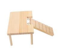 PEPLAYTAL Hamster Playpen Accessory Wooden Exercise Ladder Multi-chamber Hideout Stairs Guinea Pig Cage Platform Terrarium Decor