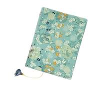 PEPLAYTAL Hand-Made Cloth Book Sleeve Book Protector Cover Anti-wear for Novel with Creative Floral Pattern Stable Fit Privacy Shield for Public Use