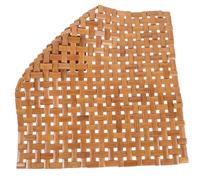 PEPLAYTAL Handmade Bamboo Seat Mat Hollow Spliced Square Cushion Breathable Summer Floor Pad for Outdoor Dining Chairs and Stylish