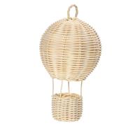 PEPLAYTAL Handmade Rattan Hot Air Balloon Lampshade Vintage Woven Pendant Lamp Cover for Bedroom Living Room Nursery Decor Soft Light Diffuser Easy Installation