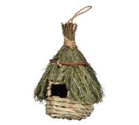 PEPLAYTAL Handwoven Seagrass Bird Nest Breathable Outdoor Hanging Bird House for Garden Balcony Tree Woven Parrot Nest for Hatching and Breeding Natural Decoration to Attract Wild