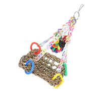 PEPLAYTAL Hanging Bird Hammock Toy Set for Parrots and Parakeets Climbing Swing Perch Summer Fun Accessory for Birdcage for Cockatiels Decorative Bird Stand