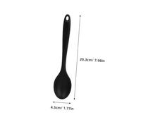 PEPLAYTAL Heat Resistant Silicone Mixing Spoon Nonstick Kitchen Utensil for Stirring Serving and Basting Compact Food Grade Silicone Cooking Tool for Everyday Use and Easy Cleanup
