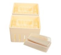 PEPLAYTAL Homemade Tofu Press Maker with Smooth Interior Mold DIY Tofu Tool for Efficient Water Drainage and Easy Demolding Reusable Vegan Kitchen Box for Cheese and Soybean Curd Making