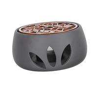 PEPLAYTAL Japanese Style Ceramic Teapot Warmer with Hollow Design Non Slip Base Household Candle Heating Tea Pot Warmer for Stable and Portable Tea Brewing Experience