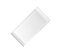 PEPLAYTAL Japanese Style Rectangular Ceramic Sushi Serving Plate with Ears Practical Food Snack Tray for Cake Pasta Salad and Dessert Display