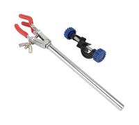 PEPLAYTAL Laboratory Flask Clamp with Triple Jaw and Adjustable Stand Clip Corrosion-Resistant Chemical Experiment Equipment for Beaker Crucible and Scientific Use Lightweight and Versatile