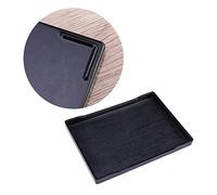 PEPLAYTAL Large Black Reptile Bowl Food and Water Dish for Tortoise for Feeding and Bathing Easy Climbing Design Unbreakable Nature Inspired Grain Surface Turtle Supplies