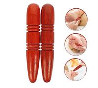 PEPLAYTAL Large Wooden Acupressure Massage Pen Set 2pcs Reflexology Tools for Feet and Hands Traditional Thai Massage Natural Hardwood Material for Relaxation and Pain Relief
