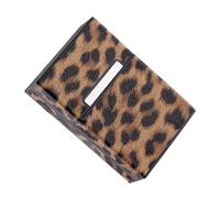 PEPLAYTAL Leopard Print Portable Cigarette Case Storage Box with Magnetic Buckle Plastic Compression Resistant Stylish for Men Women