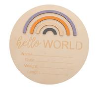 PEPLAYTAL Milestone Cards Monthly Milestone Discs for Newborn Announcements Photo Props Rainbow Design for First Year Memories