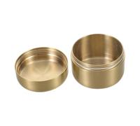 PEPLAYTAL Mini Portable Stainless Steel Pill Holder Sealed Round Metal Jar Compact Medicine Storage Box for Travel and Daily Use Pocket-Sized Organizer
