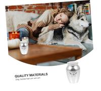 PEPLAYTAL Mini Sealed Pet Ash Casket Silver Heart-shaped Cremation Urn Tank with Screw Lid Lightweight Bone Ash Holder for Dogs Cats Rabbits Memorial Keepsake