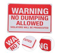 PEPLAYTAL No Dumping Violators Will Be Prosecuted Sign Iron Warning Plaque for Garden and Backyard Weather Resistant Legal Notice Bright Visible Colors for Residential and Commercial Use