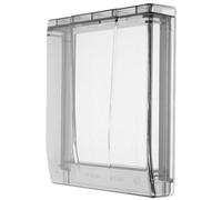 PEPLAYTAL Outdoor Socket Protector with Self-Adhesive Transparent Cover Splash-Resistant Electrical Outlet Shield for Exterior Bathroom and Home Safety Single-Gang Wall Plate Compatible