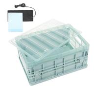 PEPLAYTAL Parrot Egg Incubator with Heating Mat Household Bird Brooder Box for Hatching Chicks Warmth for Parrots Ducks Puppies Easy to Clean and Portable