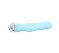 PEPLAYTAL Parrot Grinding Rod Gripper Stick Blue Stone Chewing for Birds Cage Decor Promotes Exercise Coordination Secure Attachment for Budgies Cockatiels Conures Pets