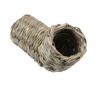 PEPLAYTAL Pet Shelter Hamster Tunnel Natural Grass Woven Small Animal House Cozy Hamster Playhouse for Guinea Pig for Hideouts and Pet Toys