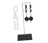 PEPLAYTAL Physics Pulley Kit with Single Double Pulley Blocks Sturdy Base Stand Versatile Science Experiment Tool for Students Portable Mechanics Teaching for Accurate Force Analysis and