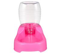 PEPLAYTAL Pink Pet Water Feeder Bowl Smooth Non Spill Design High Density Safe Material Automatic Drinking Tool for Dogs and Puppies at Home Pet Shops