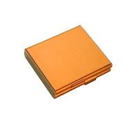 PEPLAYTAL Portable Aluminum Cigarette Case Slim Clamshell Design for Regular Cigarettes Lightweight Fashionable Tobacco Storage Protects Against Crushing Moisture Gold
