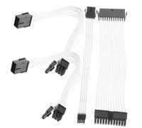 PEPLAYTAL Power Supply Extension Cable Kit with Molded Connectors for GPU CPU Motherboard Flexible Pure Copper Wire Sleeved Extension Cables Compatible with Atx Modular and Non-modular Power