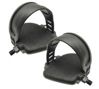 PEPLAYTAL Professional Gym Cycle Pedals Non-slip Replacement Accessory for Mountain and Stationary Bikes with Rubber Strap for Enhanced Comfort and Safety Left Right