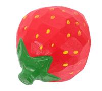 PEPLAYTAL Realistic Wooden Strawberry Ornament Cute Cartoon Design Lifelike Fruit Decor for Home and Party Decorations Christmas Birthday