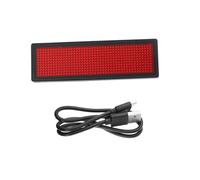 PEPLAYTAL Rechargeable LED Name Tag Badge with Scrolling Programmable Message Display Reusable Price Tag for Restaurant Bar Ktv USB Charging Battery Safety Pin Attachment