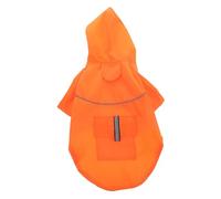 PEPLAYTAL Reflective Pet Dog Raincoat Hooded Double Outdoor Jacket for Dogs for Wet Weather Activities Orange