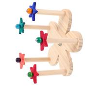 PEPLAYTAL Rotating Ferris Wheel Parrot Perch Toy for Birds Wooden Bird Stand Multi-function Design for Parakeets and Cockatiels in Birdcages