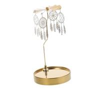 PEPLAYTAL Rotating Stainless Steel Candlestick with Magnetic Tealight Holder Lovely Dreamcatcher Design Stable and Xmas Table Centrepiece for Festival and Home Decor