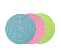 PEPLAYTAL Round Silicone Baking Mat 12 Inch Non-Slip Pastry Rolling Pad with Measurements for Dough Kneading and Cake Decorating Easy to Clean Baking Supply for Home and Professional Use