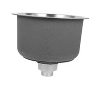 PEPLAYTAL Round Stainless Steel Kitchen Sink Single Bowl with Drain for Rv Outdoor Small Spaces Undermount Overmount Installation Commercial Bar Restaurant Use
