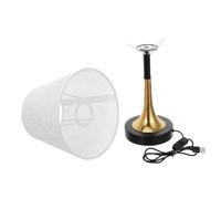 PEPLAYTAL Rustic Retro Desk Lamp with Fabric Shade Portable Rechargeable Table Light for Bedroom Study Dorm and Balcony Compact Vintage Design with Warm LED USB Button for Nightstand and